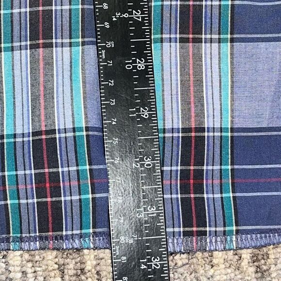 Wrangler Men’s Size XL Plaid Pearl Snap Shirt‎ Blue Multicolor Thin Rockabilly - Picture 4 of 5